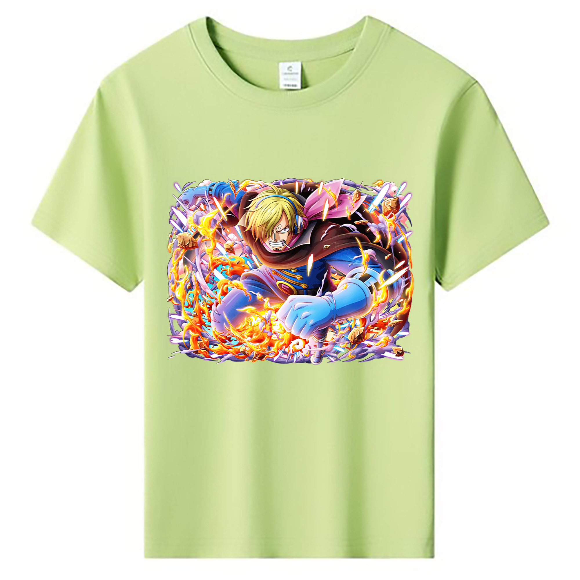 （画像用） ワンピース サンジ ONE PIECE Sanji 綿100％キッズTシャツ（フロントプリント）